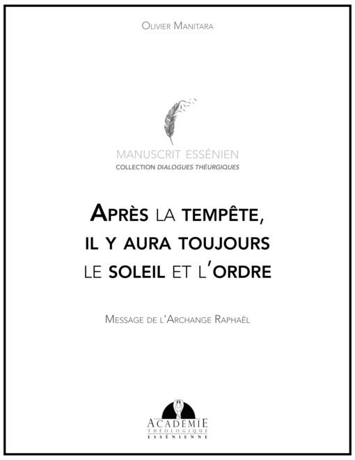 Après la tempête, il y aura toujours le soleil et l’ordre - 2021-04-05