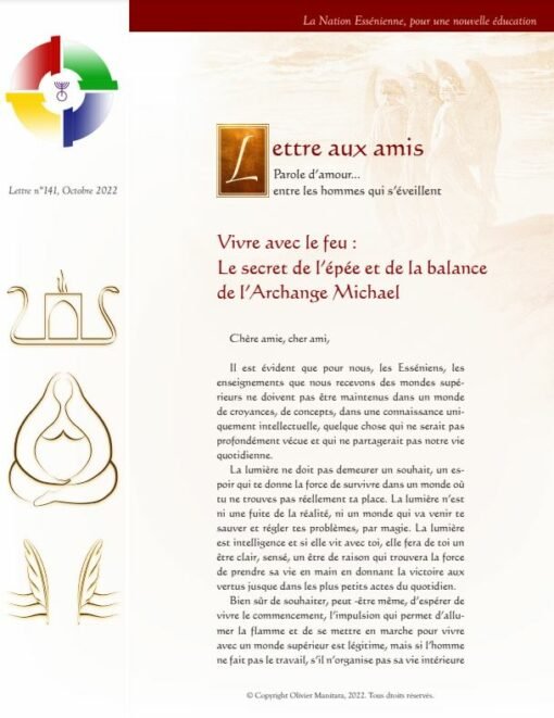 Vivre avec le feu : Le secret de l’épée et de la balance de l’Archange Michael – 2022-10